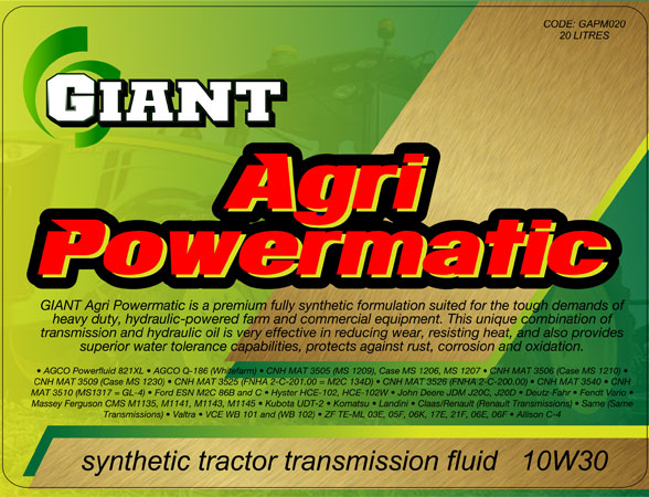 GIANT AGRIPOWERMATIC – Available sizes: 20L, 200L