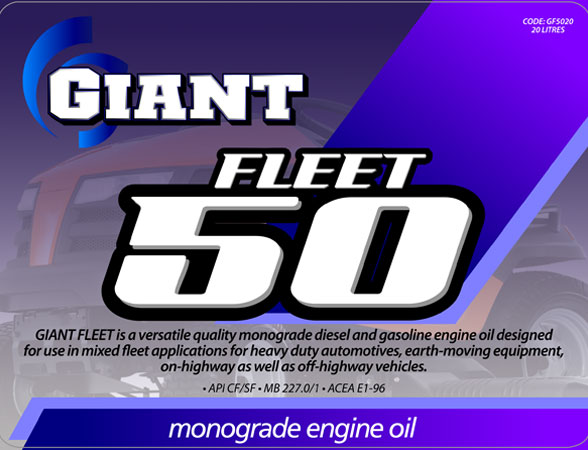 GIANT FLEET 50 – Available sizes: 20L