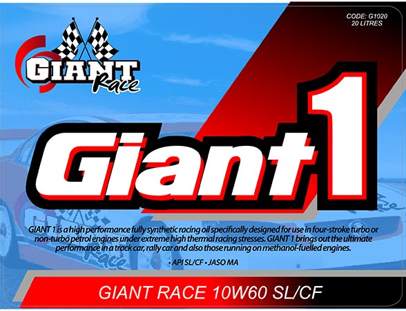 GIANT 1 10W60 – Available sizes: 5L, 20L