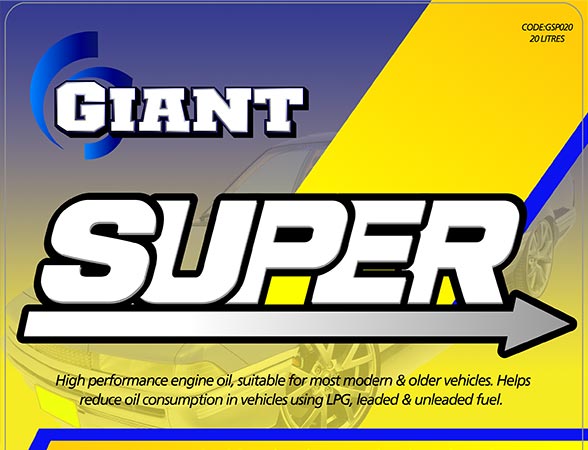 GIANT SUPER 20W50 – Available sizes: 1L, 5L, 20L, 200L