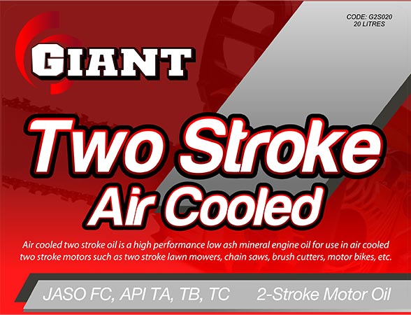 GIANT TWO STROKE AIR COOLED – Available sizes: 1L, 5L, 20, 200L