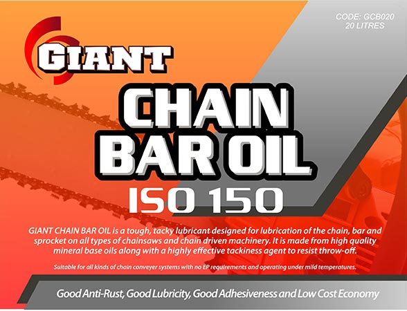 GIANT CHAIN BAR OIL – Available sizes: 1L, 5L, 20L 200L, 1000L