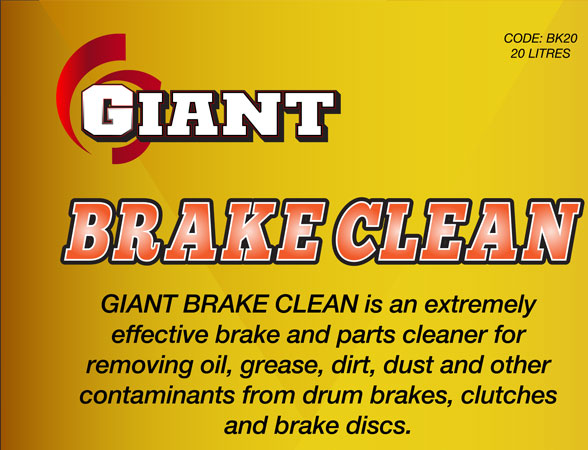 GIANT BRAKECLEAN – Available sizes: 5L, 20L