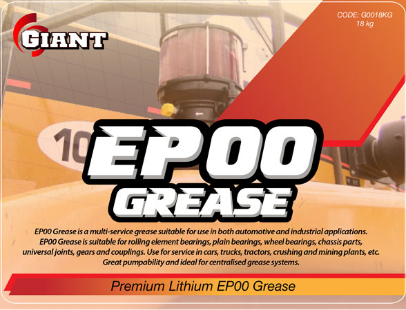 GIANT EP00 GREASE – Available sizes: 450g, 2.5kg, 18kg