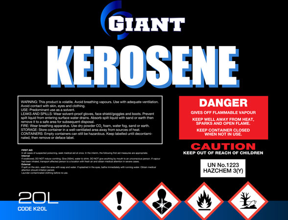 GIANT KEROSENE – Available sizes: 1L, 5L, 20L, 200L