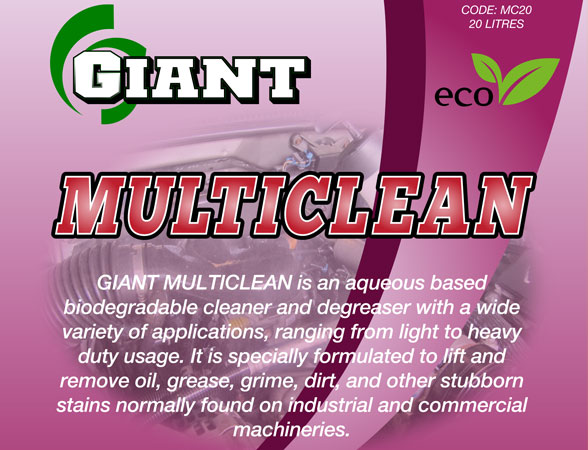GIANT MULTICLEAN – Available sizes: 5L, 20L