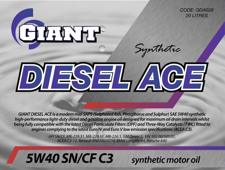 Diesel Ace – Available sizes: 1L, 5L, 20L, 200L Diesel Ace – Available sizes: 1L, 5L, 20L, 200L
