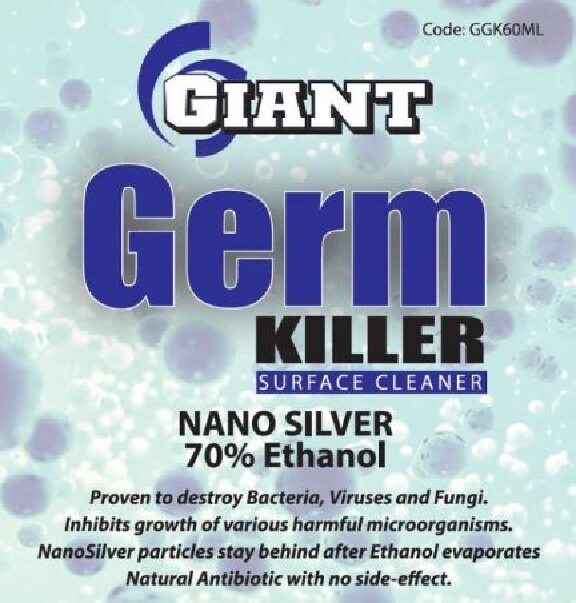 GIANT GERM KILLER – Available sizes: 60ml, 500ml