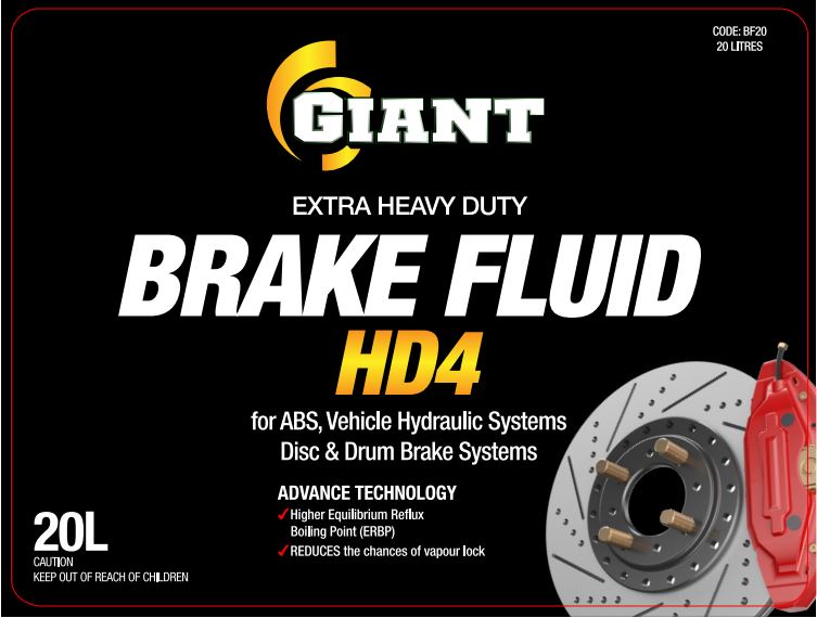 GIANT BRAKE FLUID – Available sizes: 500ml, 1litre, 5litre, 20litre 200litre