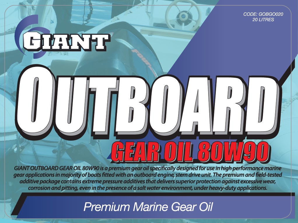 OUTBOARD MARINE GEAR OIL 80W90 – Available sizes: 1L, 5L, 20L, 200L